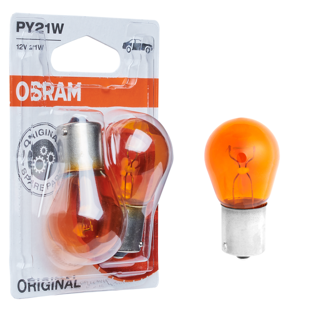 Żarówka samochodowa pomocnicza 2 szt. PY21W 12 V 21 W Osram