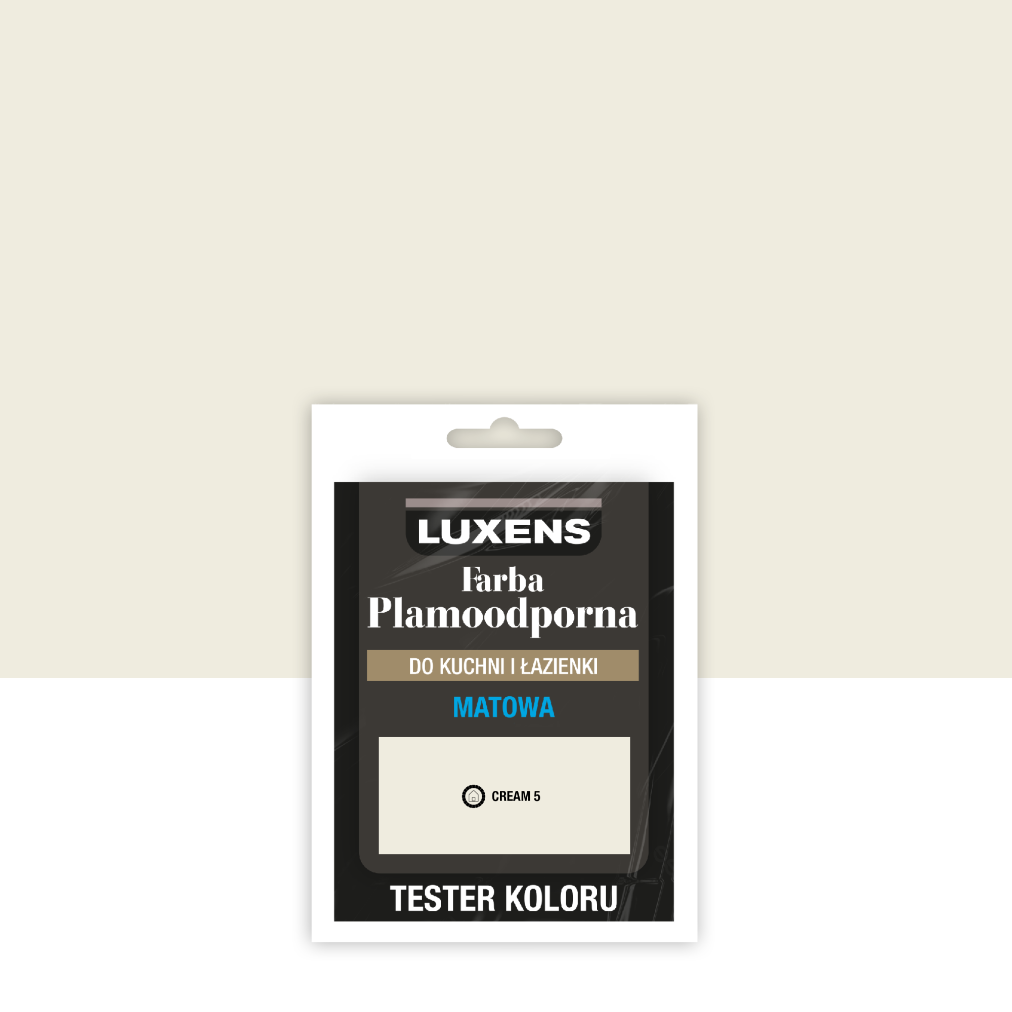 Tester farby Luxens Plamoodporna do kuchni i łazienki Cream 5 25 ml ...