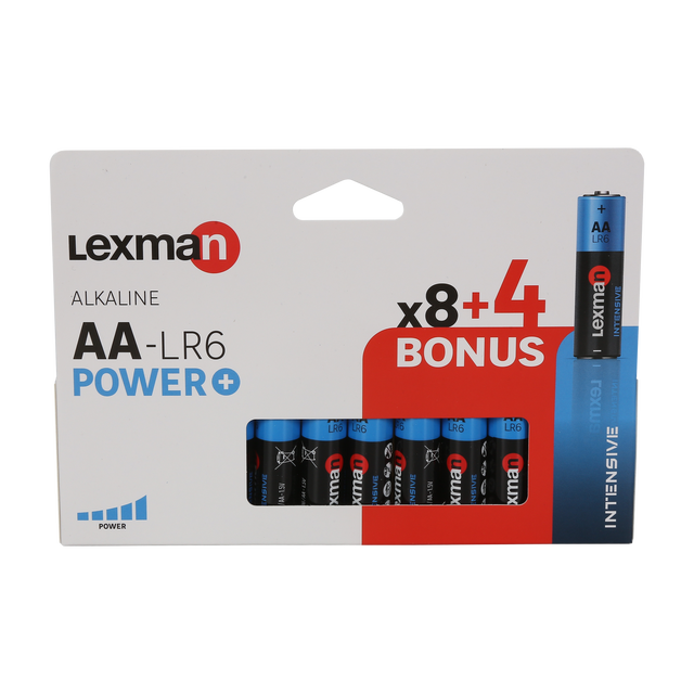 Bateria alkaliczna INTENSIVE LR6/AA 12 SZT. LEXMAN