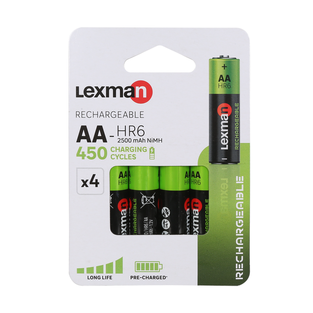 Akumulator L2 HR6 AA 2500mAh 4 szt. LEXMAN