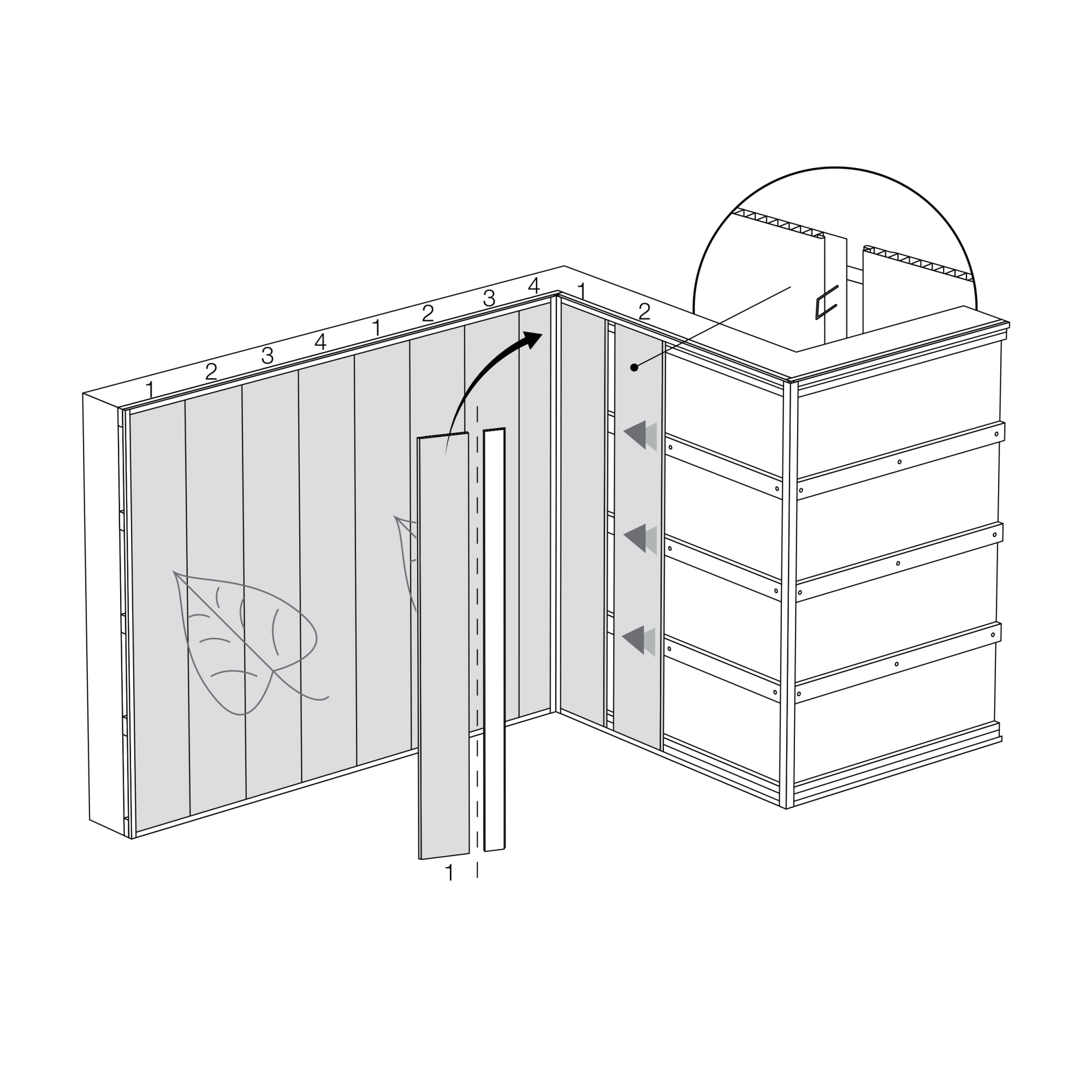 Panel ścienny PCV dekoracyjny Motivo Lamele VOX - 5