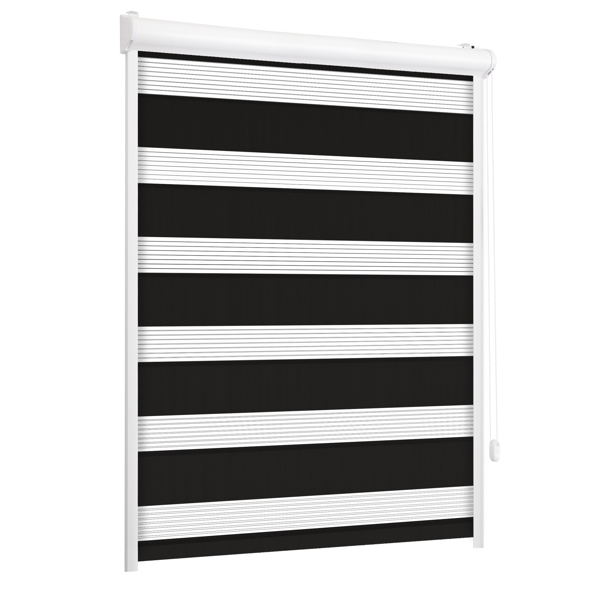 Roleta w kasecie dzień noc Classic czarna 108 x 150 cm prawa