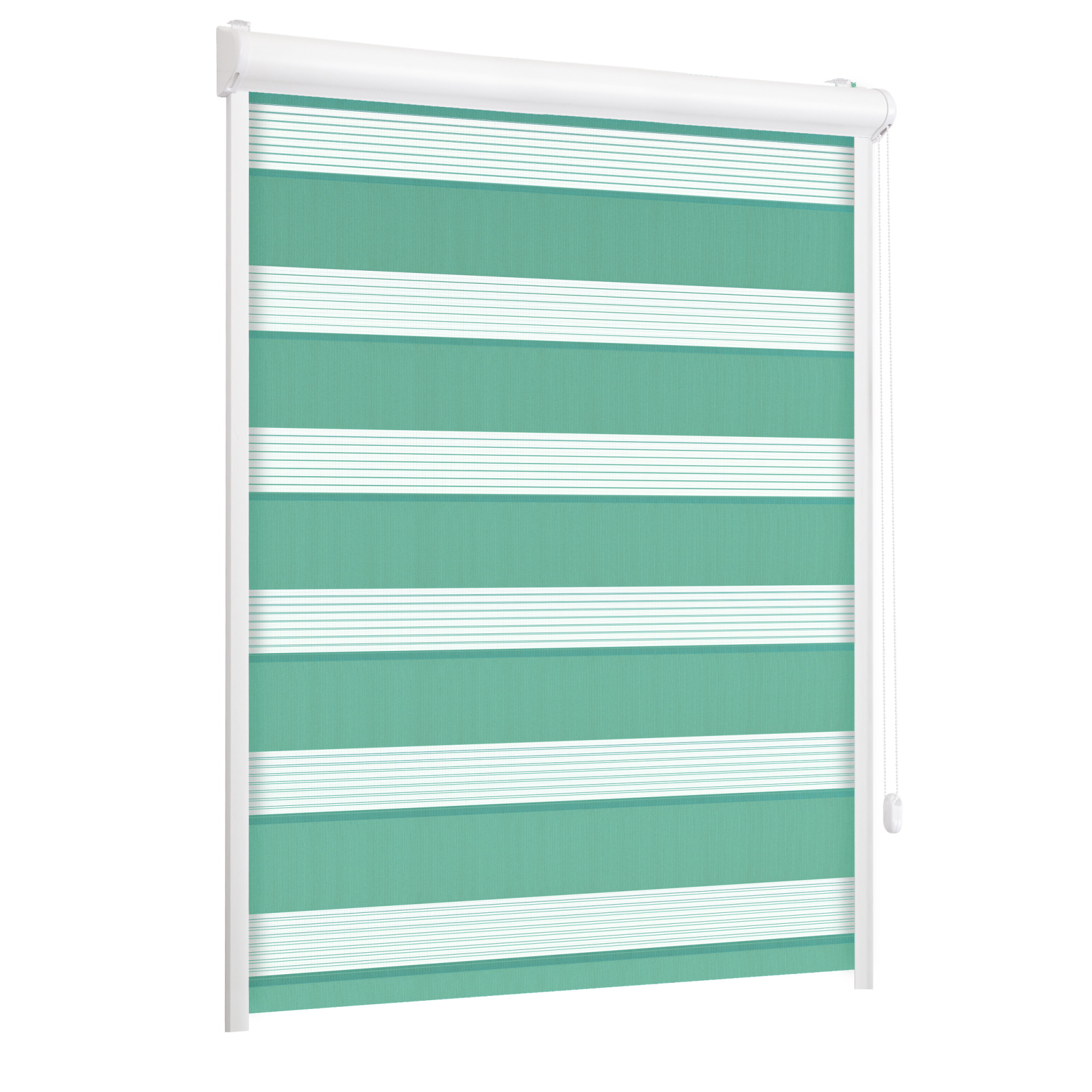 Roleta w kasecie dzień noc Classic turkusowa 105 x 220 cm prawa