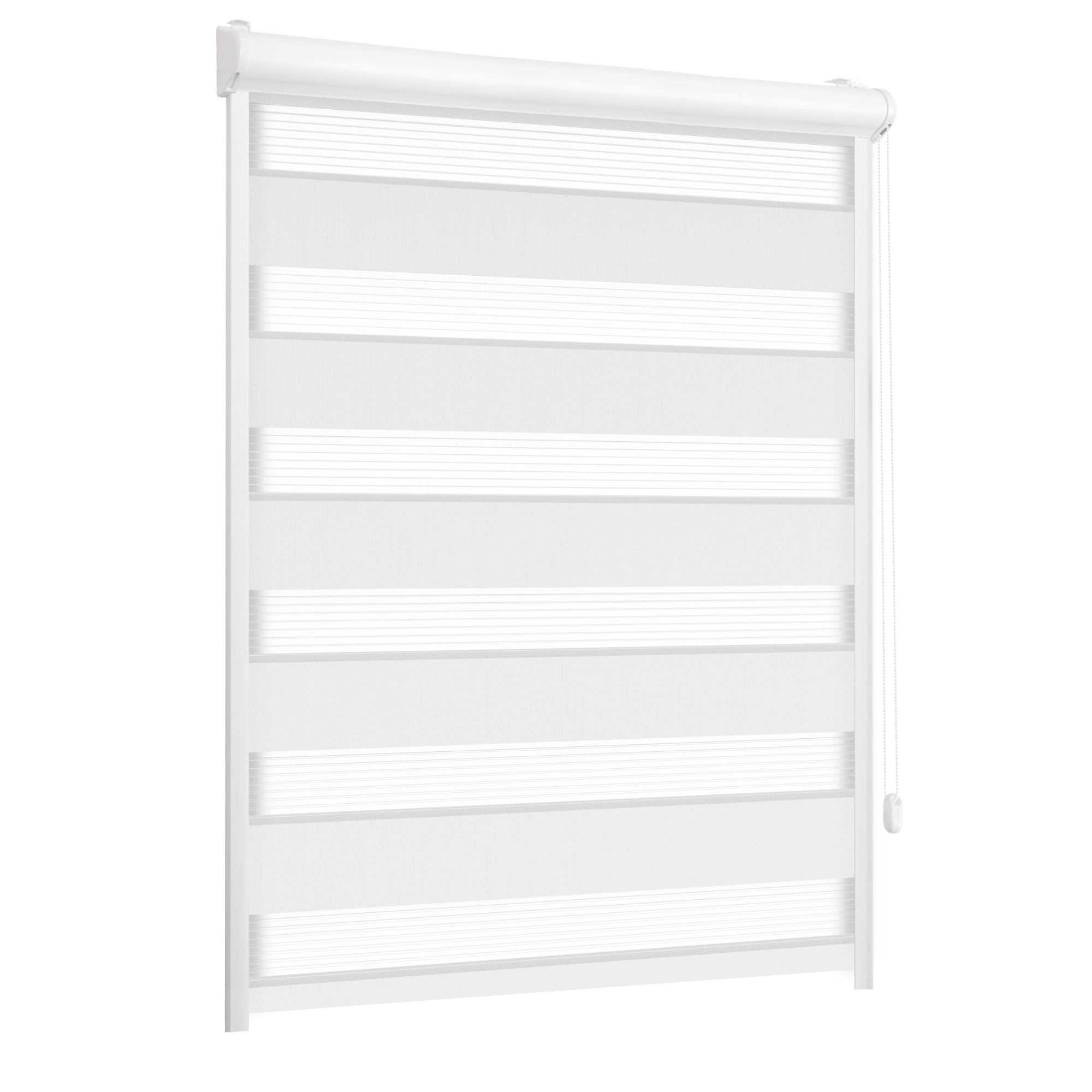 Roleta w kasecie dzień noc Classic biała 114 x 150 cm prawa