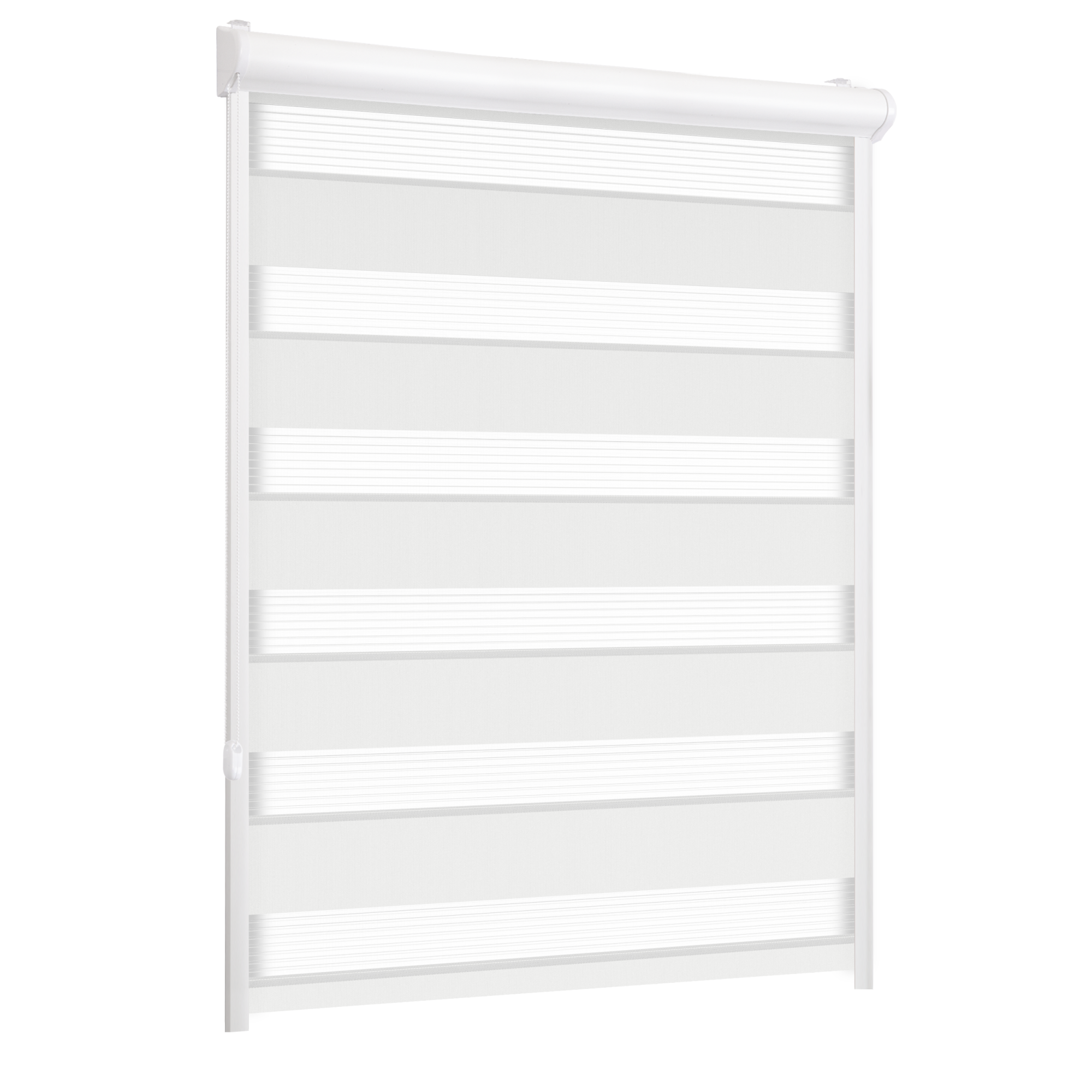 Roleta w kasecie dzień noc Classic biała 96 x 150 cm lewa