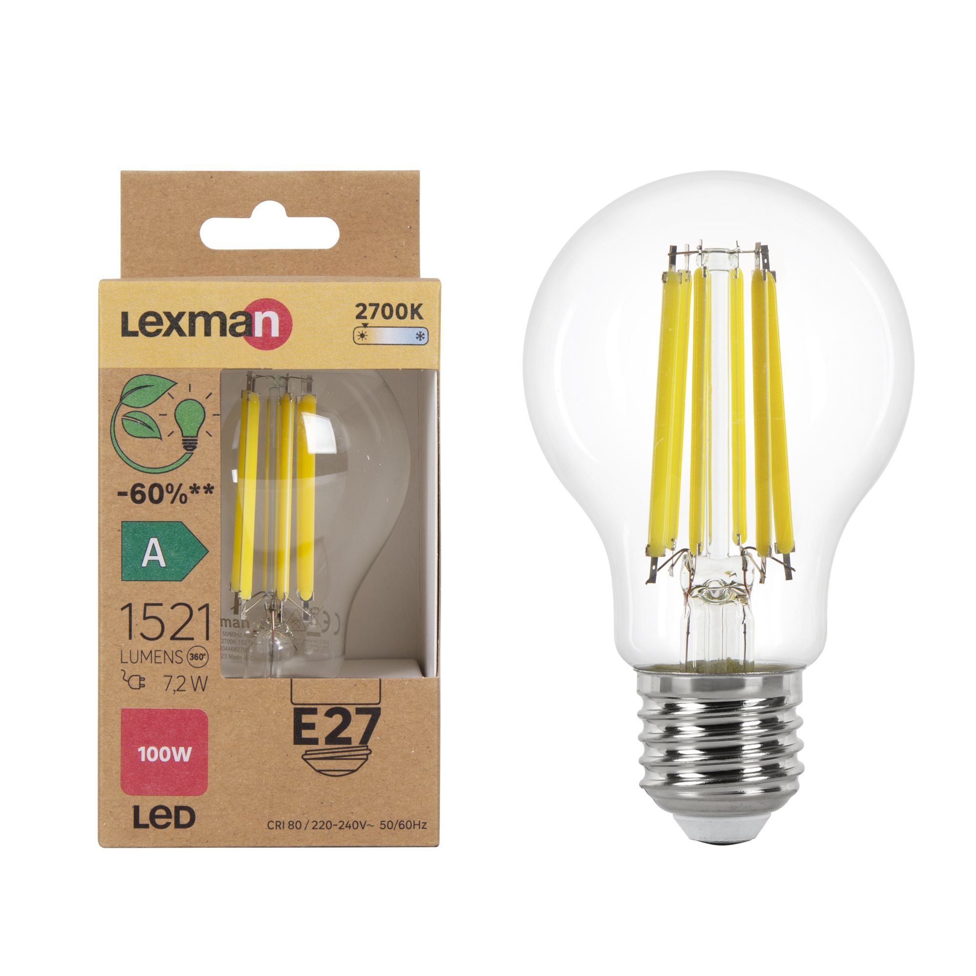 Lexman led e27 100w 1521 lumen deals