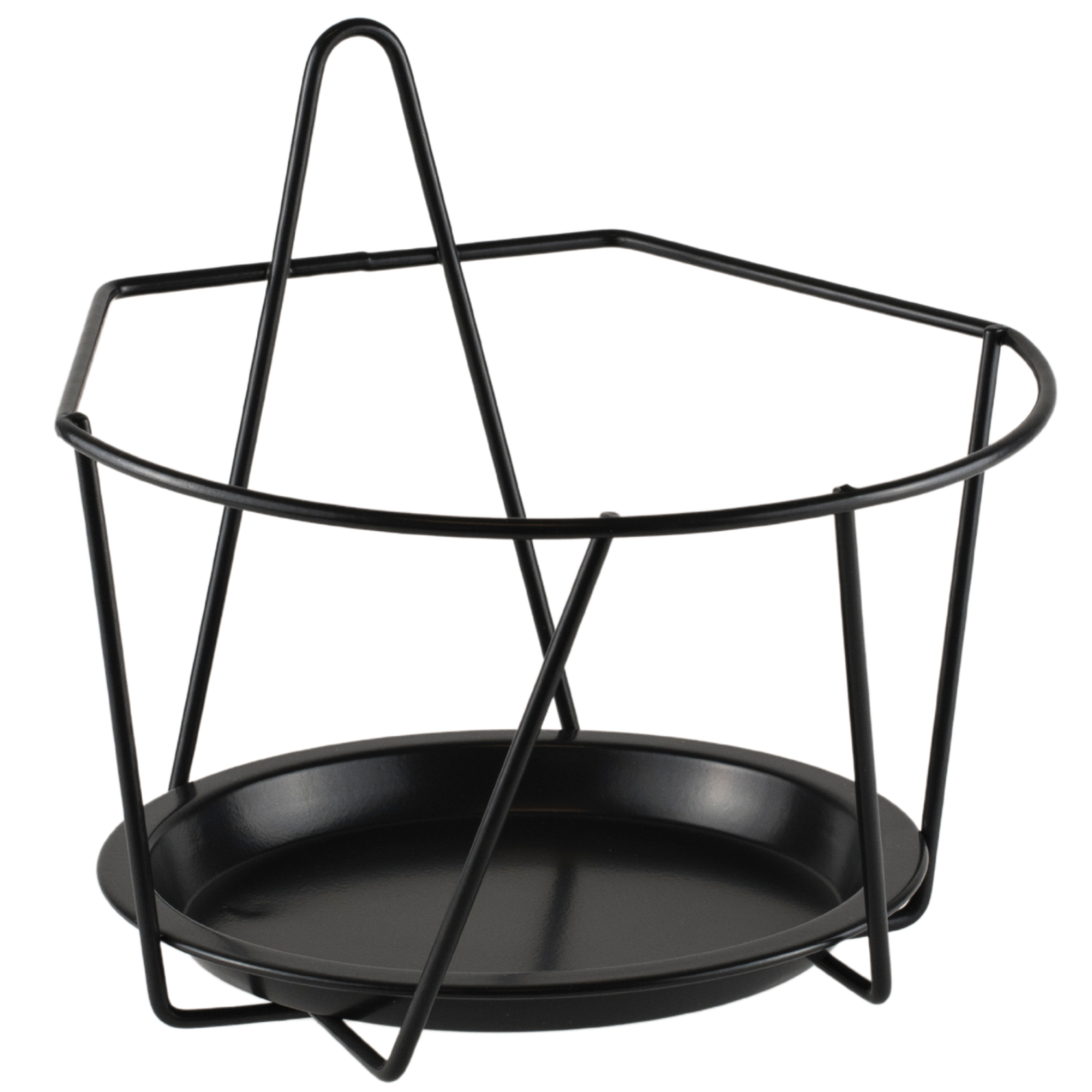 Kwietnik wiszący 21.5x21.5x20cm metalowy czarny