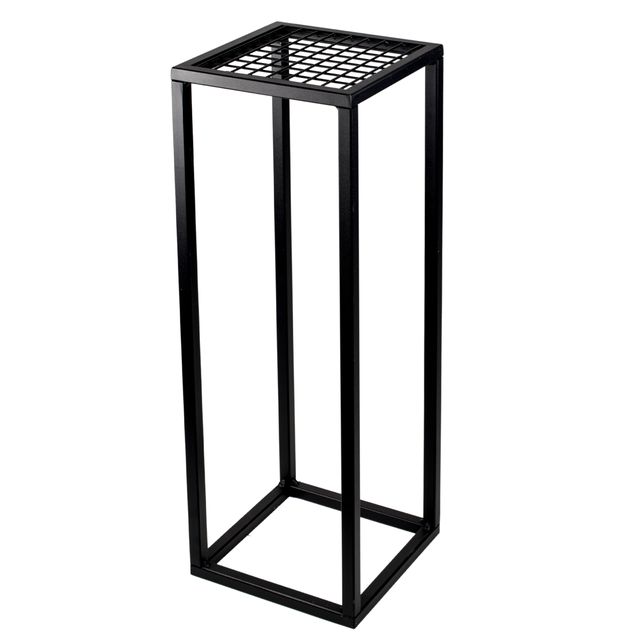 Kwietnik osłonka stojak Rens 20x20x60cm czarny metalowy