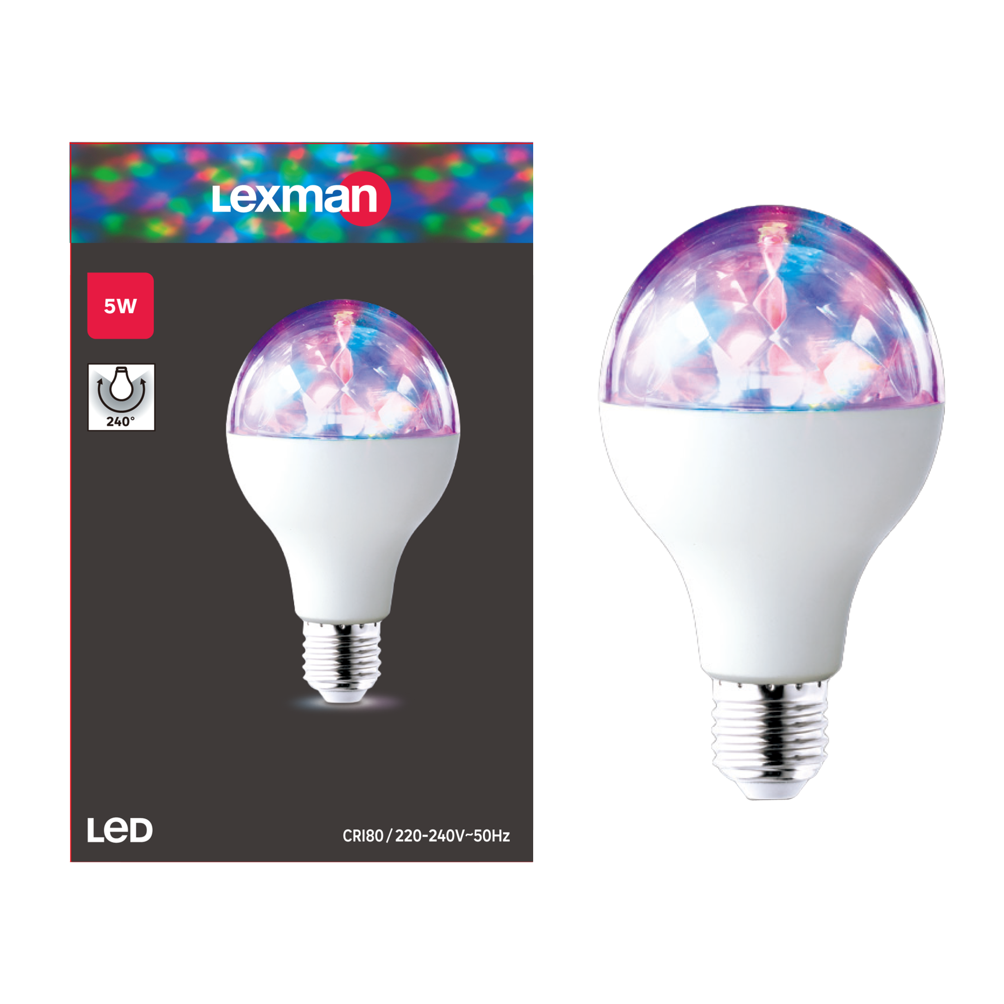 Żarówka LED E27 5 W Disco Color Lexman