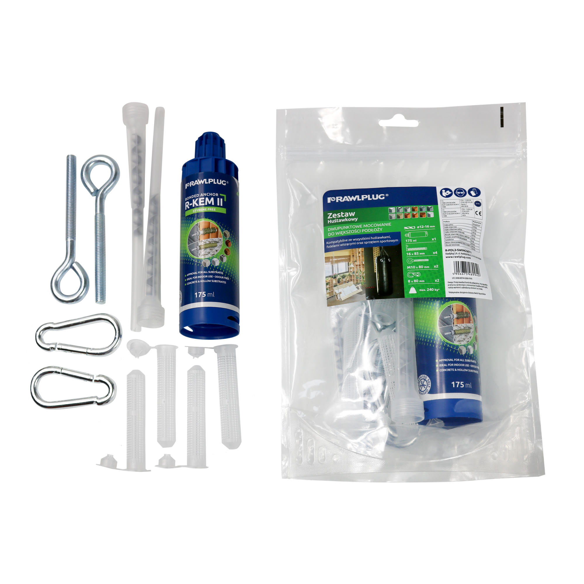 Mocowanie huśtawki do stropu 2 szt. Rawlplug