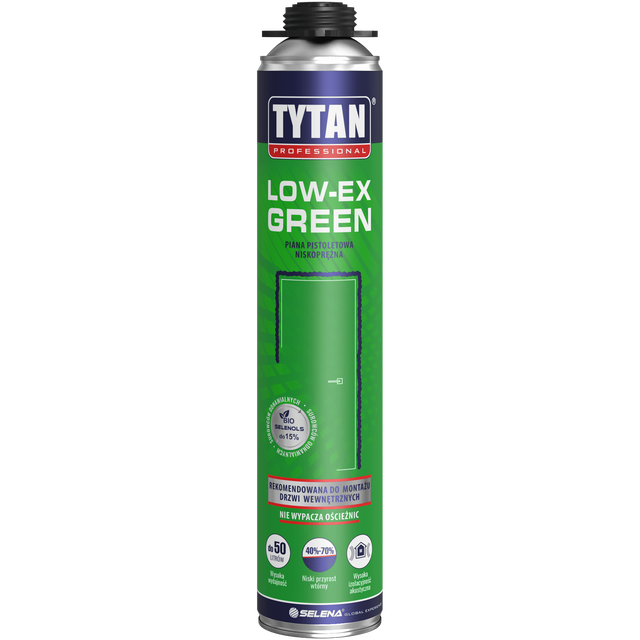 Pianka poliuretanowa Low-Ex Green 0.75 l Tytan