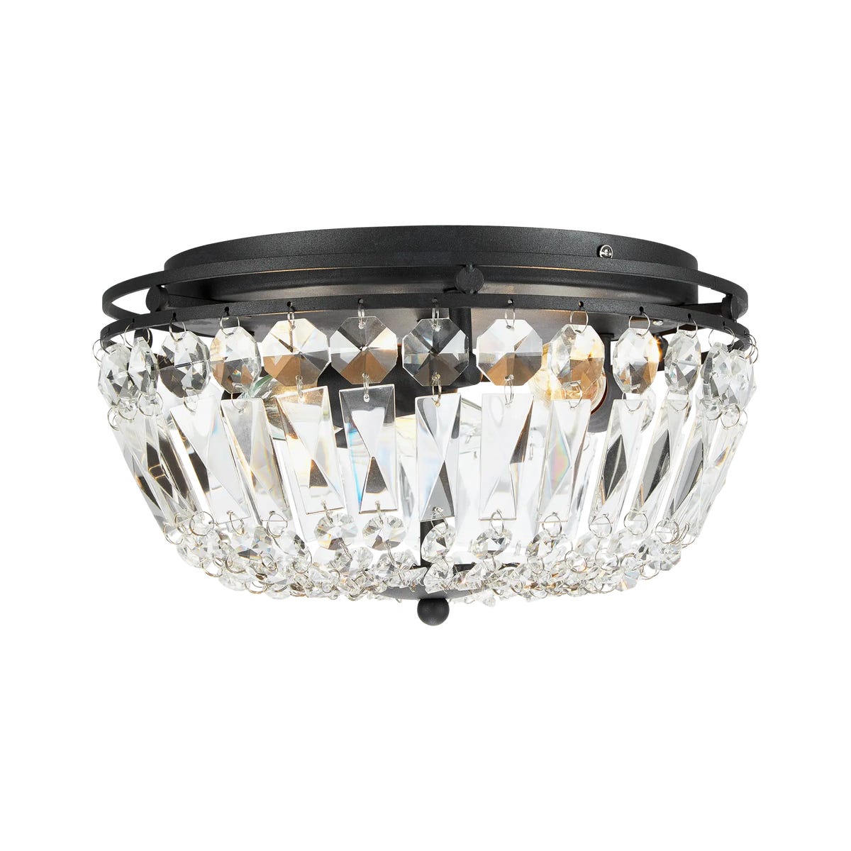 Фото - Люстра / світильник MarksLojd Lampa sufitowa Vasa czarna z kryształkami 3 x E14 