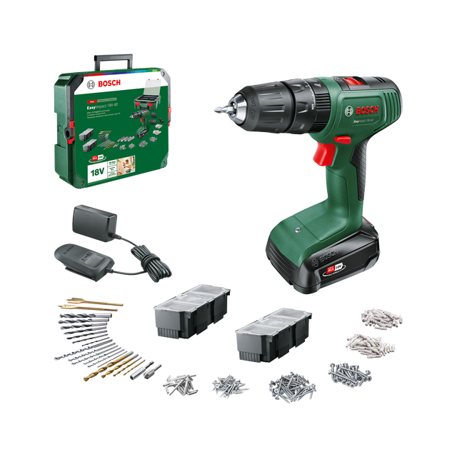 Wiertarko-wkrętarka akumulatorowa 18V 40Nm EasyImpact Systembox BOSCH