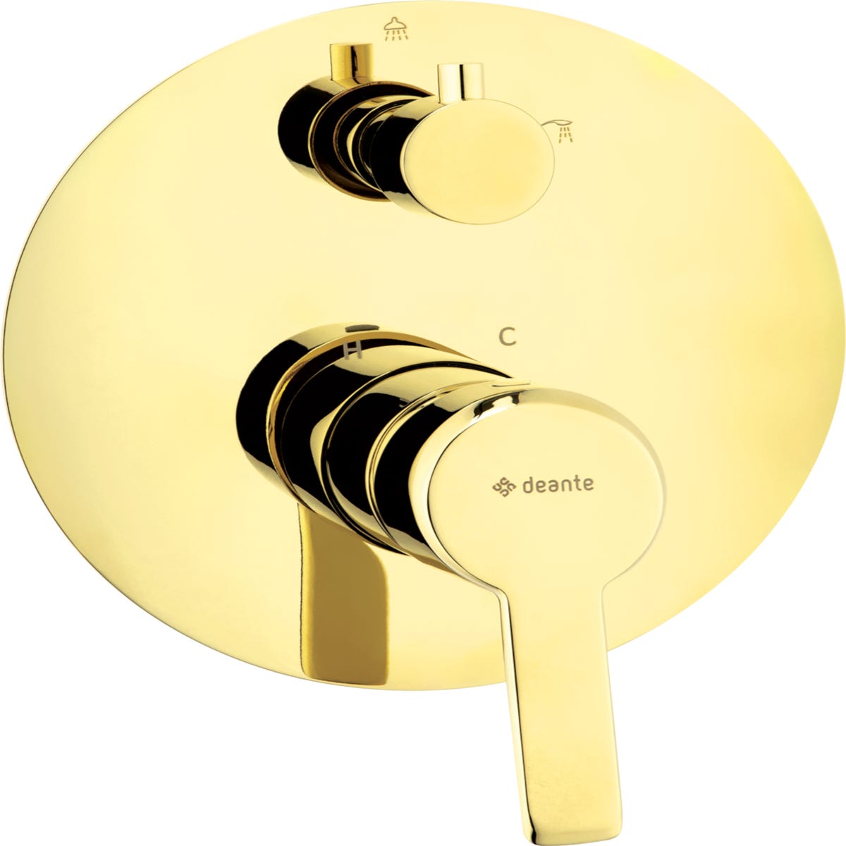Zdjęcia - Zestaw prysznicowy Deante Bateria podtynkowa prysznicowa złota Cejlo 