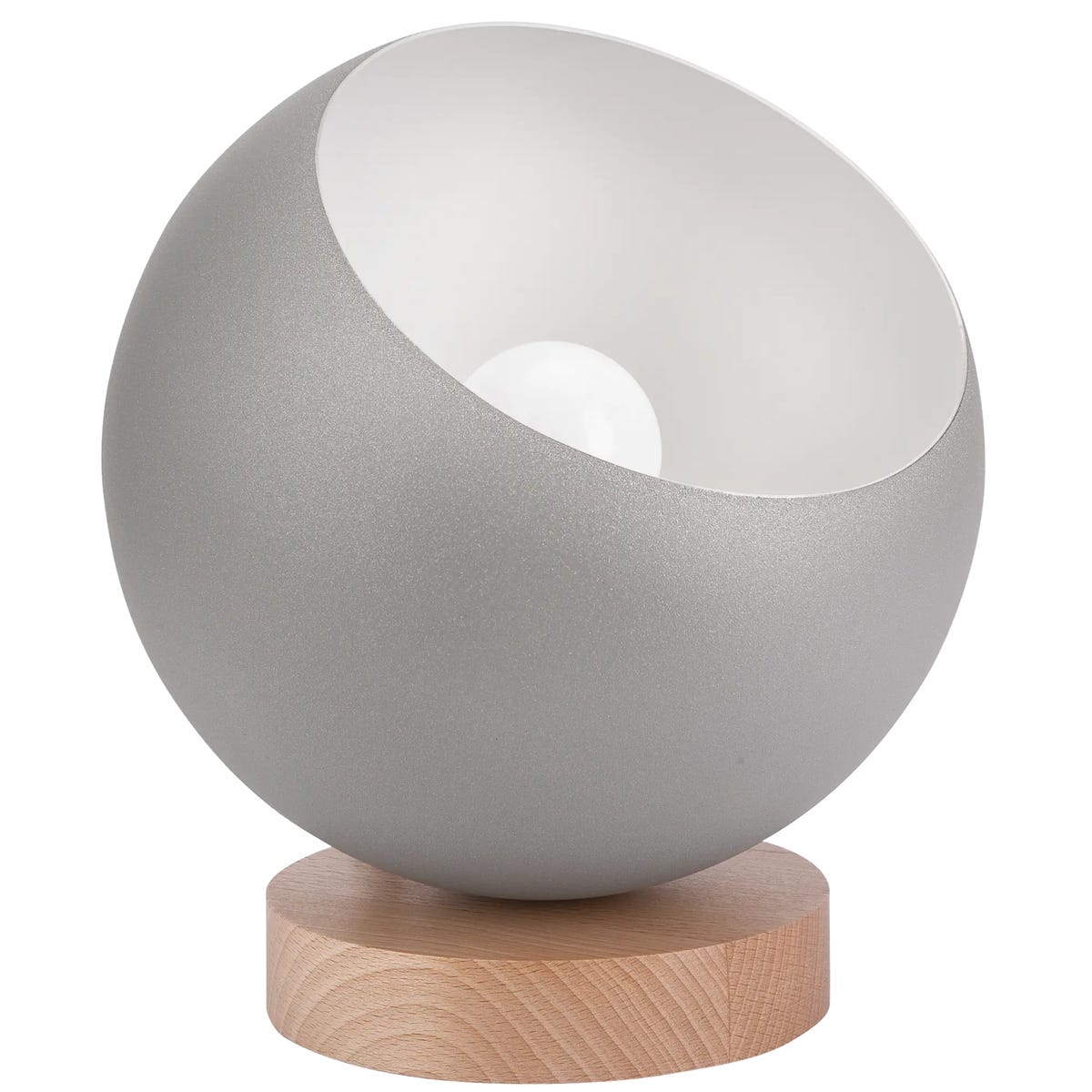 Фото - Настільна лампа Lamkur Lampa stołowa Ava Ball srebrna E27 