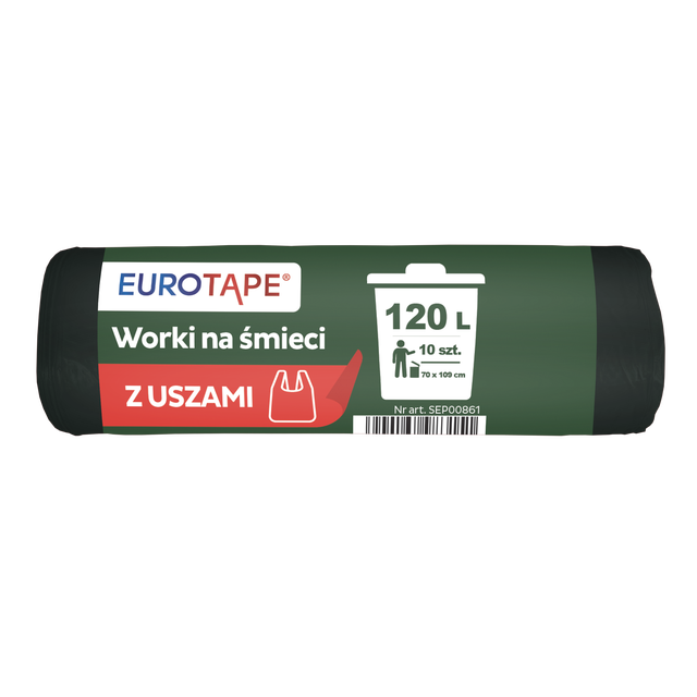 Worki na śmieci 120 l zestaw 4 x 10 szt. Eurotape