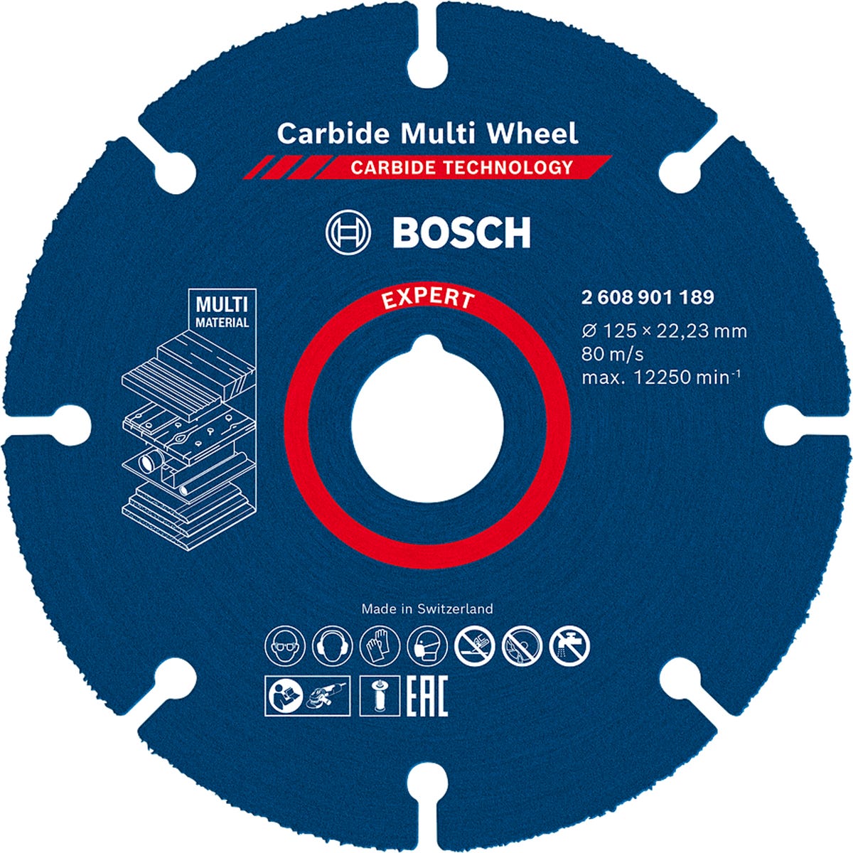 Фото - Стрічка / шліфувальний круг Bosch Tarcza tnąca Carbide Multi Wheel 125 mm 
