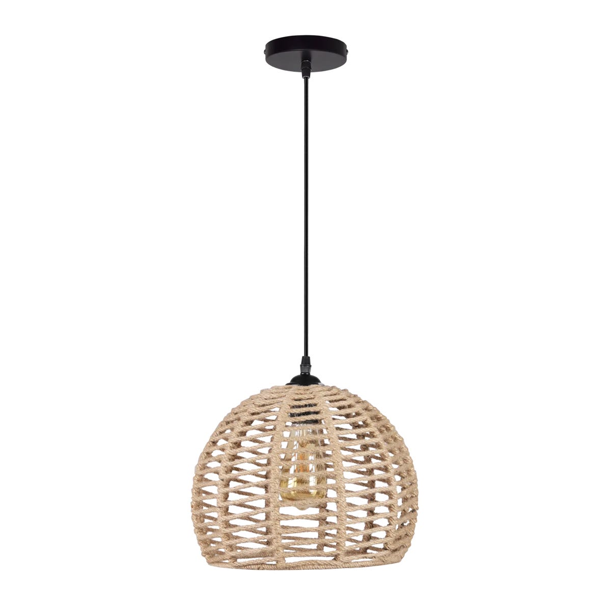 Lampa wisząca Otis beżowa E27 Polux