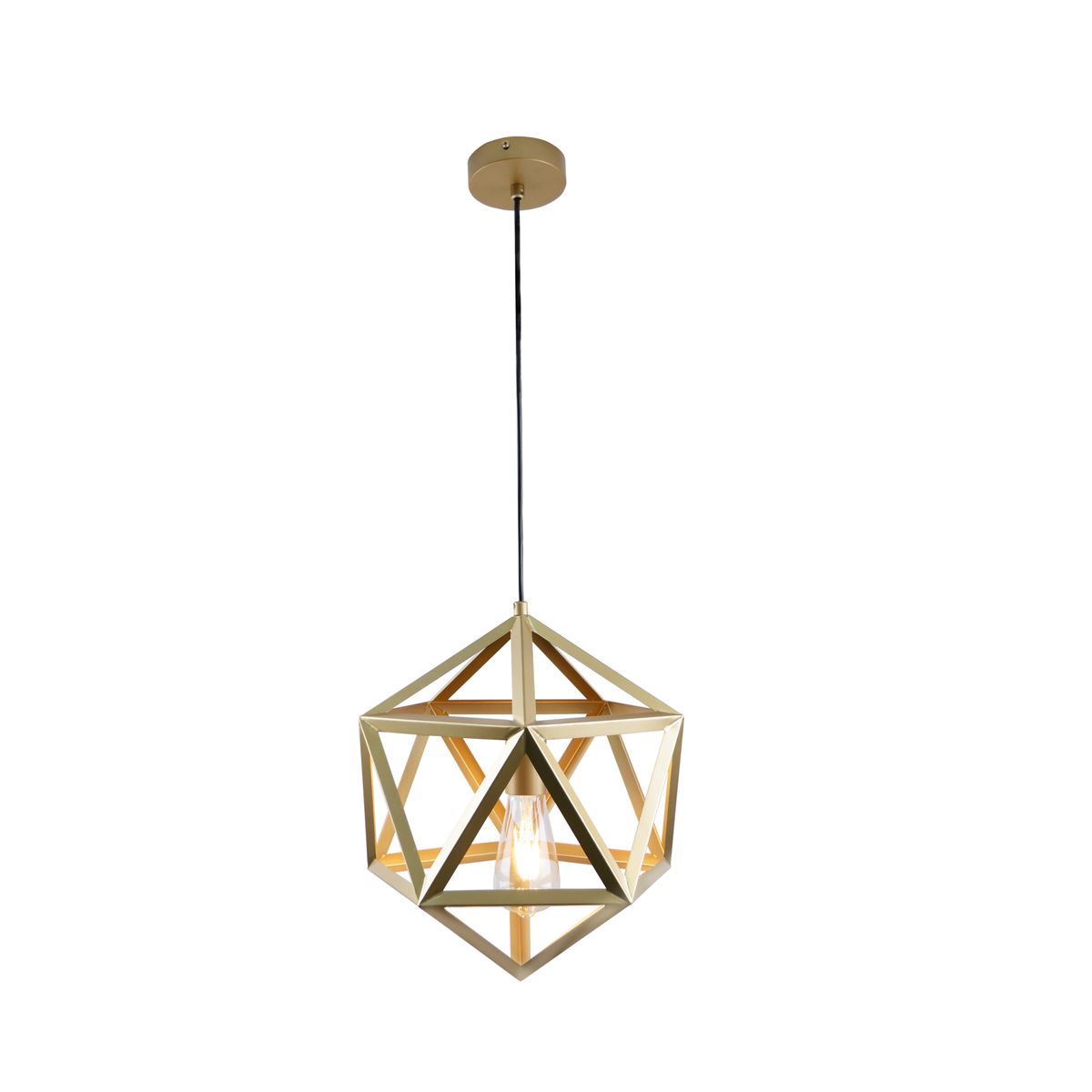 Lampa wisząca Denmark E27 złota Polux