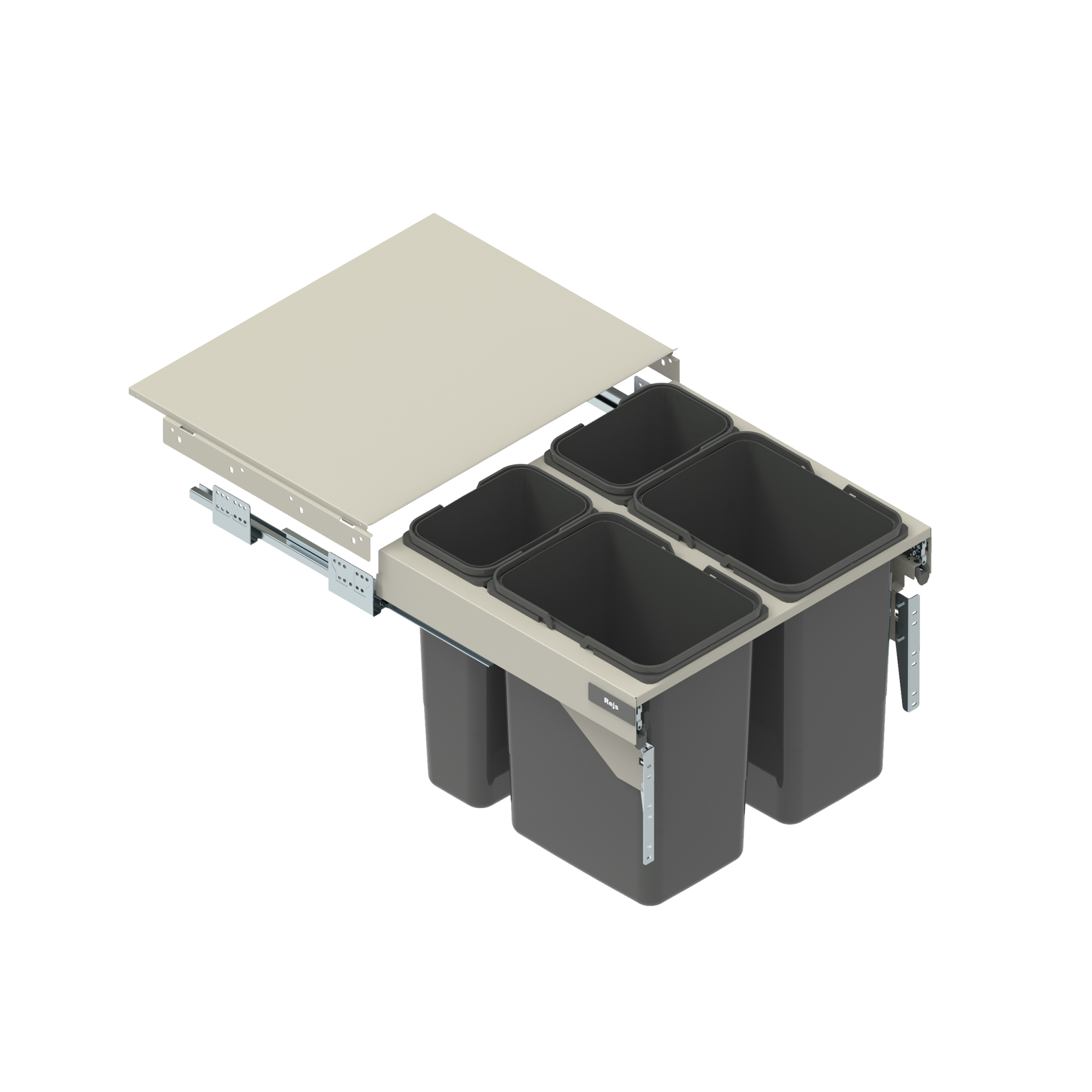 Kosz na śmieci do zabudowy Segrego 60 H=32 cm 2 x 15/2 x 7 l Rejs