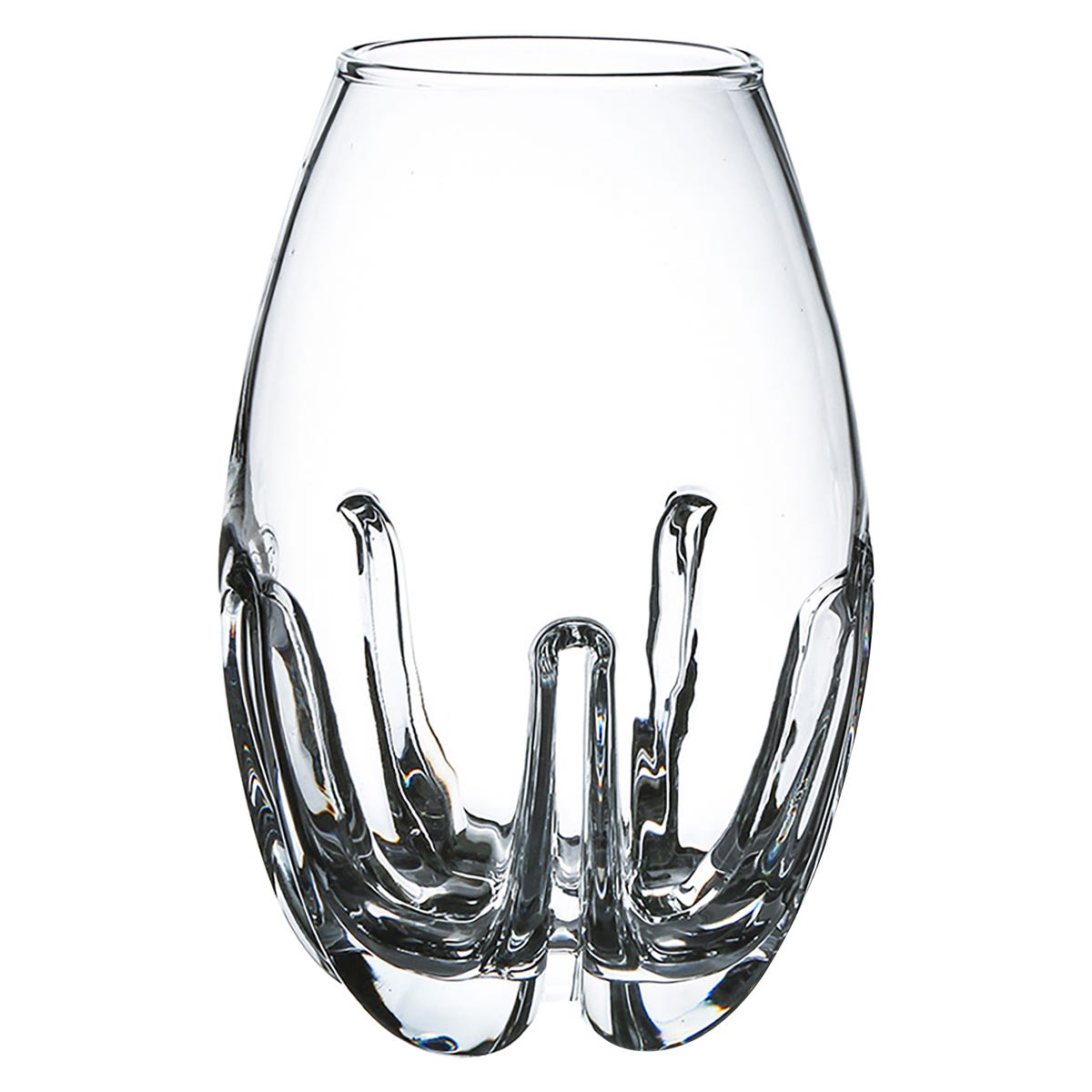 Zdjęcia - Wazon Edwanex  szklany Mandarynka wys. 25 cm transparentny 