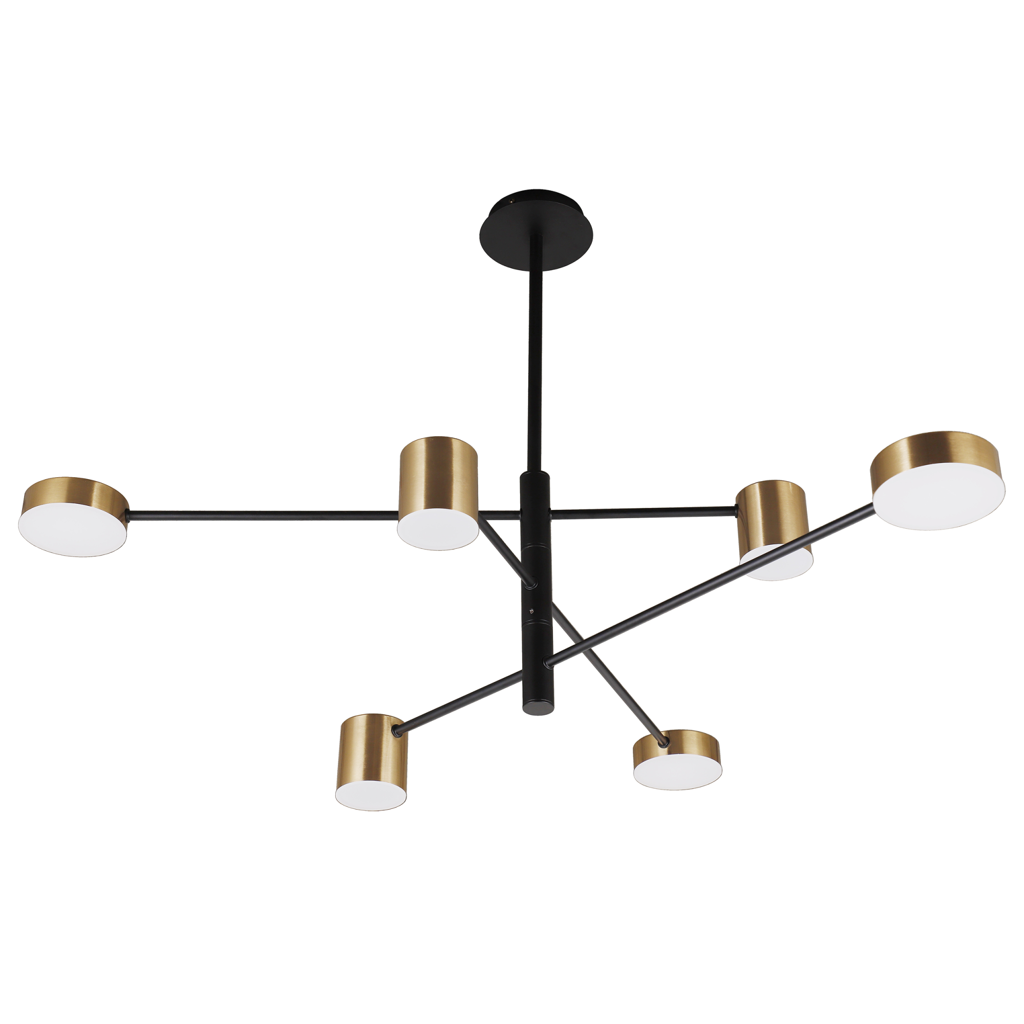 Lampa wisząca Remdal LED czarno-złota Italux