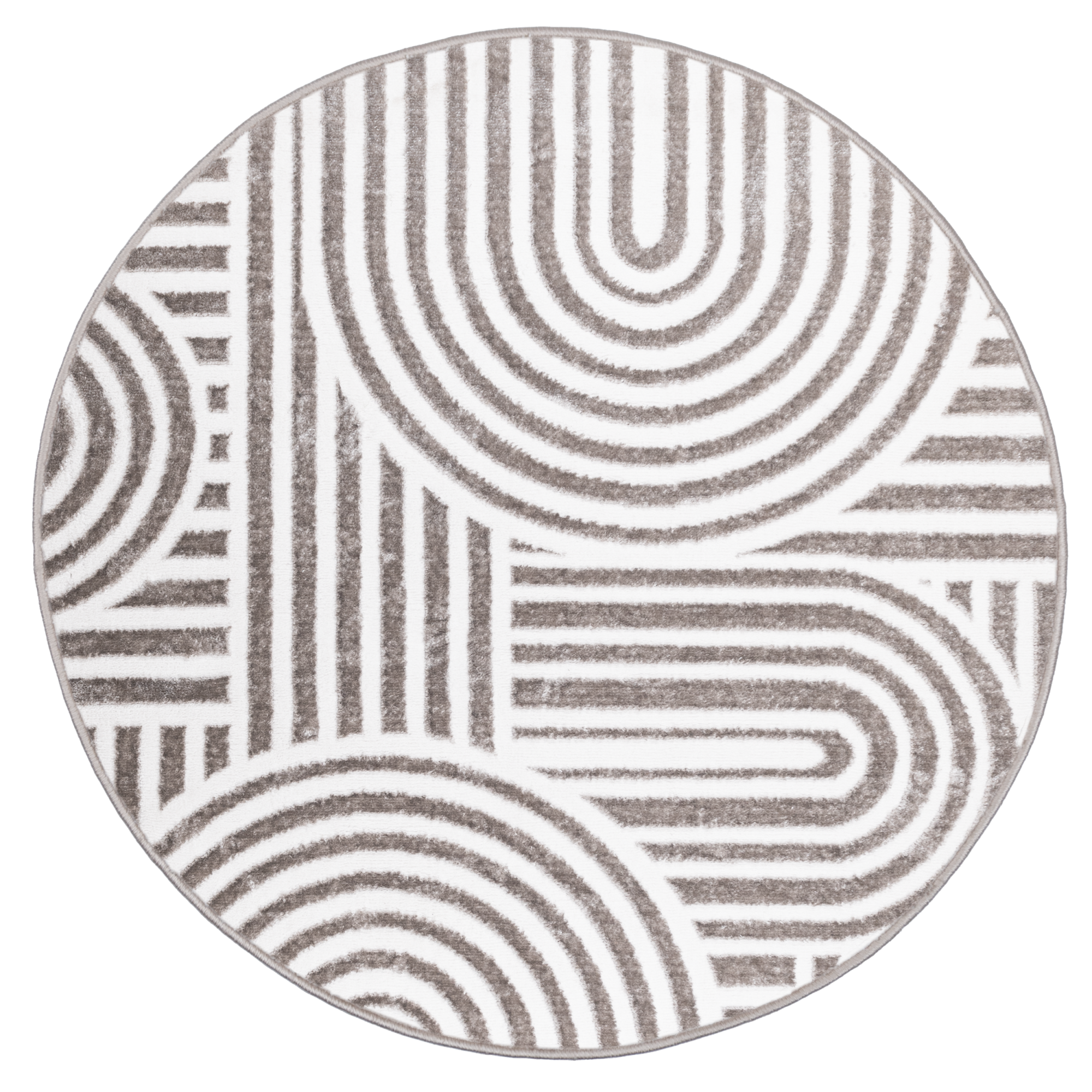 Dywan okrągły Salma Liście ivory-beżowy śr. 100 cm