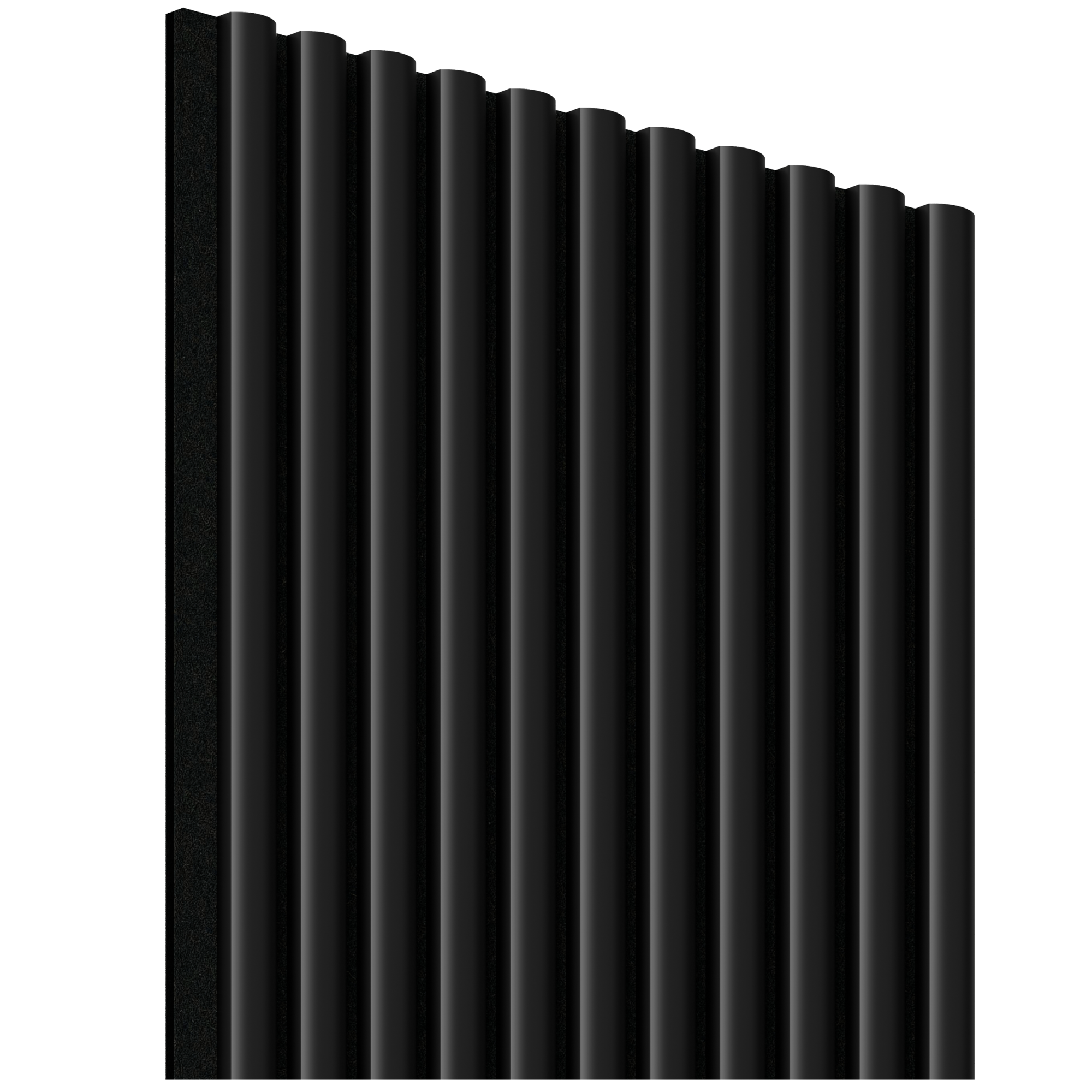 Panele ścienne 3D Lamel na czarnym filcu 265x30 cm Czarny 11 lameli
