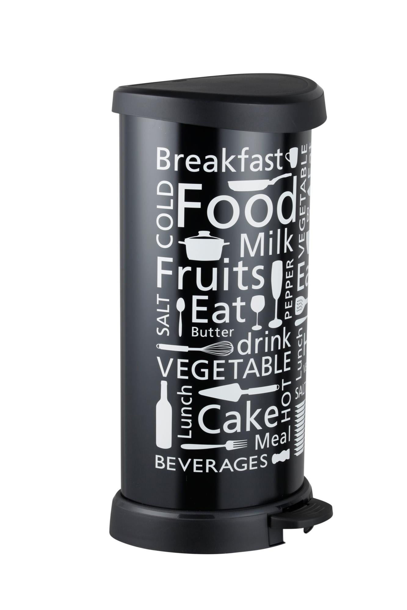 Balde de lixo com pedal CURVER DECOBIN PLÁSTICO 40L Leroy Merlin