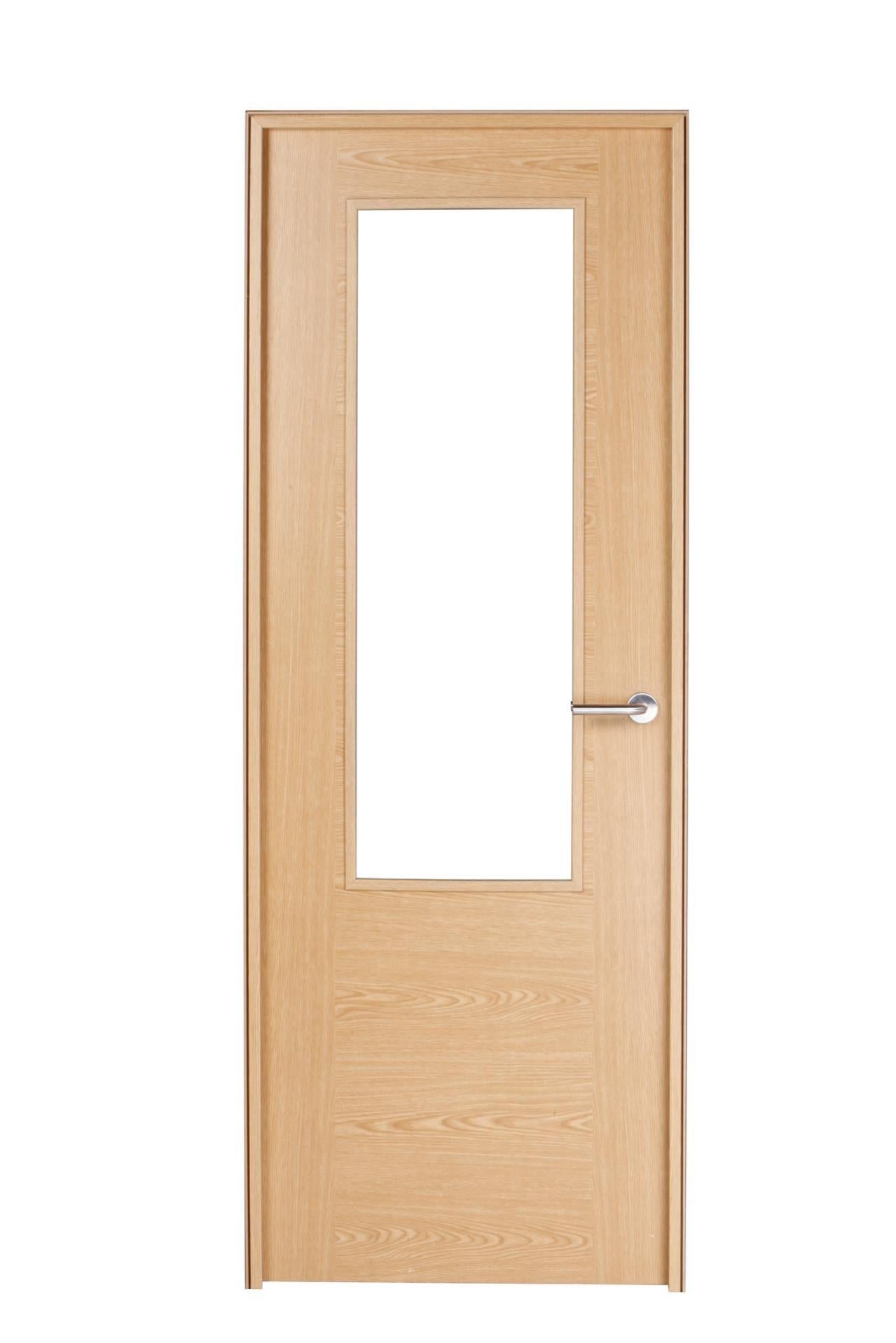 Bloco de porta interior CANÁRIAS CARVALHO PARA VIDRO 72.5X203CM