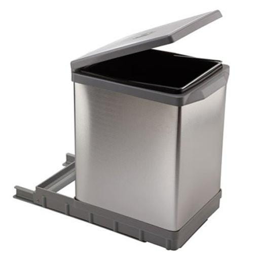 Balde Lixo Extraível 14 + 14 L para Armário de Cozinha de 300 mm