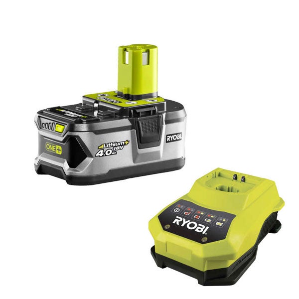 Carregador e bateria RYOBI ONE+ 18V 4AH