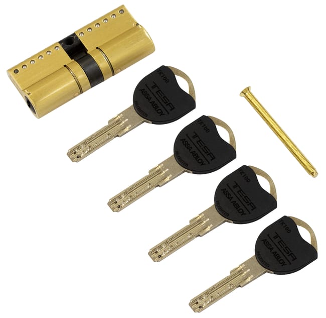 Cilindro pontos TESA 35X35MM LATÃO TK100 Leroy Merlin Cilindro pontos TESA 35X35MM LATÃO TK100 Leroy Merlin