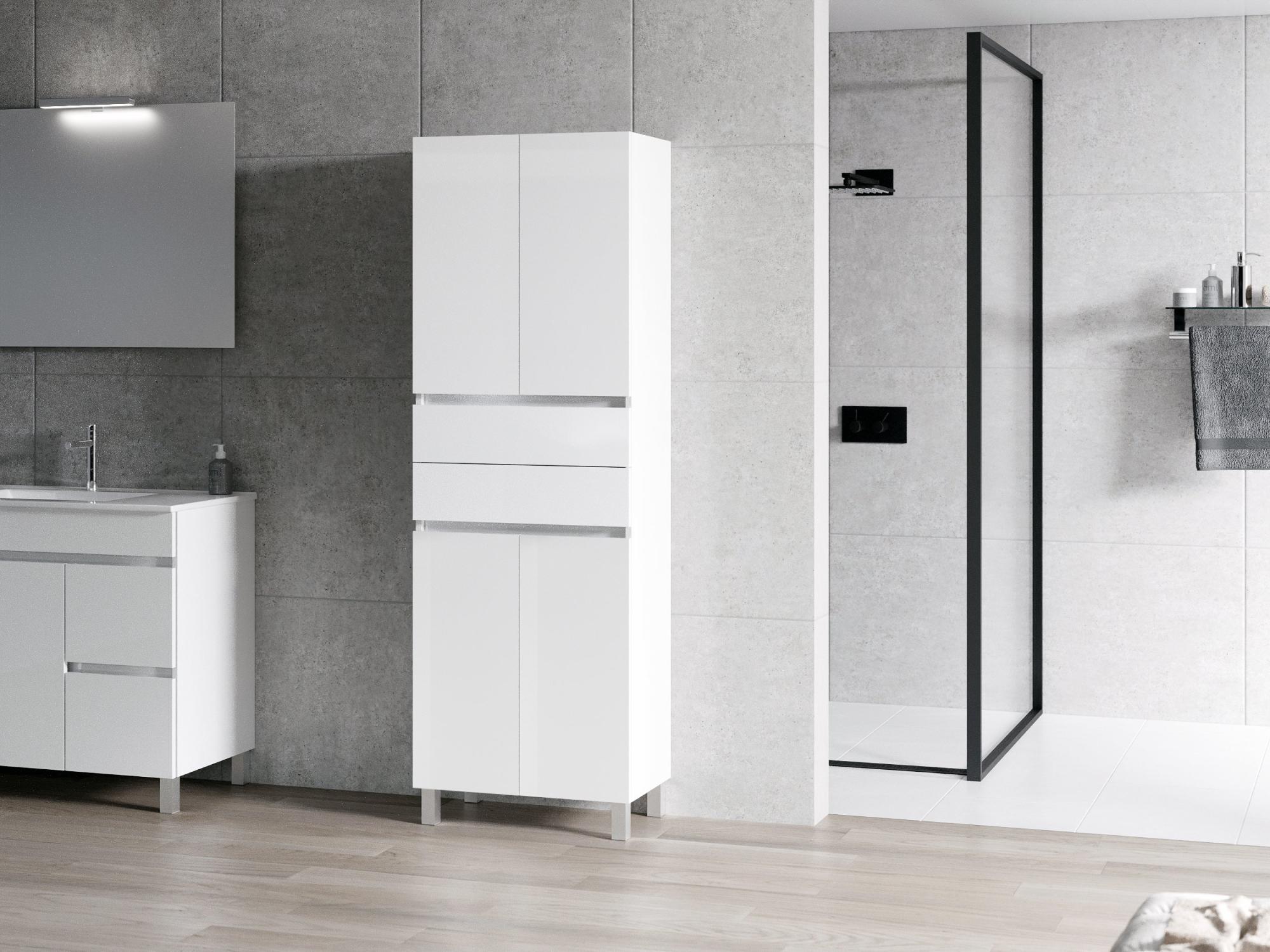 Móvel para casa de banho de AML ZEUS de 61x172x31.5 cm Branco - 2