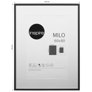 Marco con passe partout INSPIRE Milo blanco 25 x 25cm