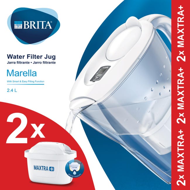 BRITA Jarra de Agua Filtrante 2.4L ALUNA Con 1 Filtro Maxtra Pro All In 1