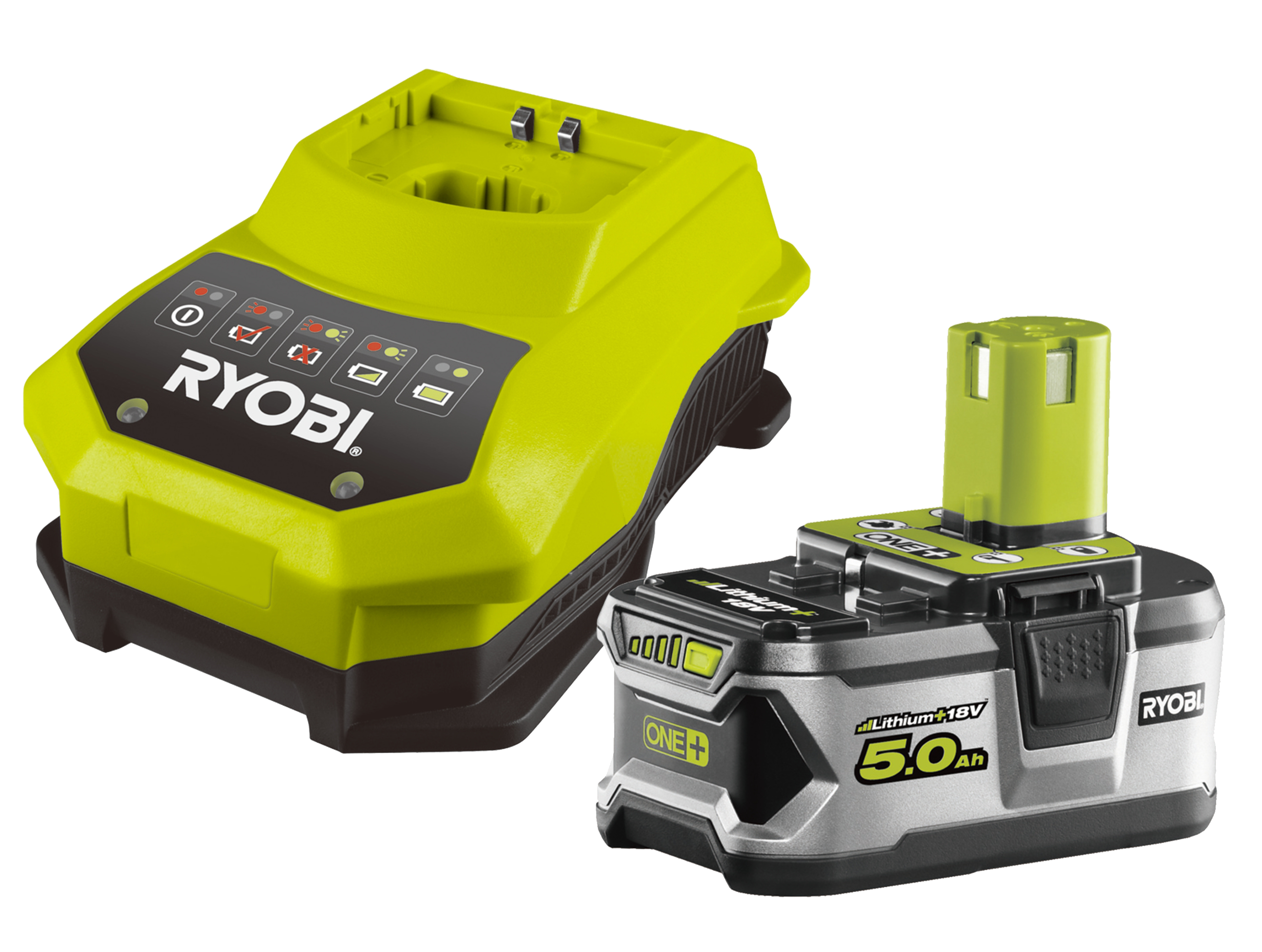 Pack carregador e bateria RYOBI 1H 5AH 18V