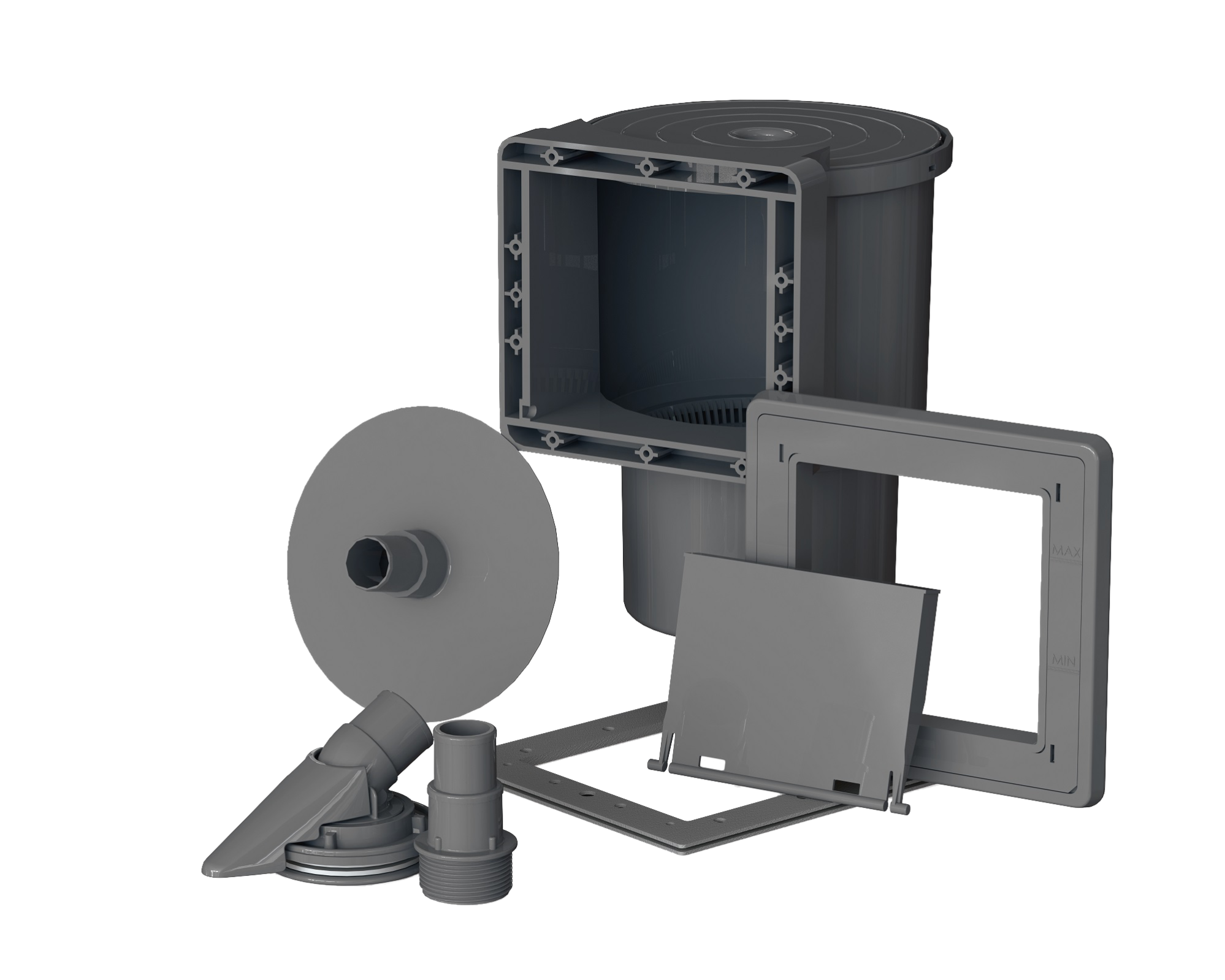 Skimmer e boquilha PISCINA AÇO CINZA GRE Leroy Merlin