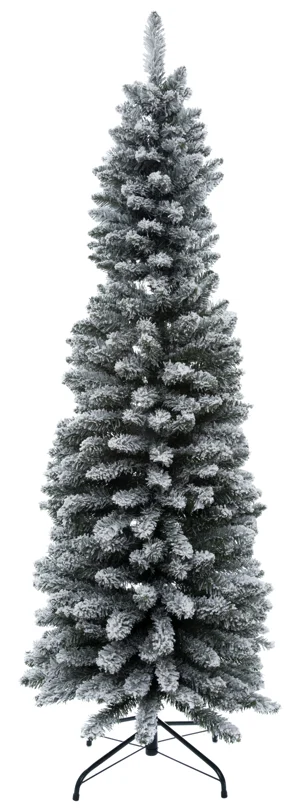 Árvore de Natal HOMCOM Verde e Branco PVC, Metal Ø140x225cm_830-321