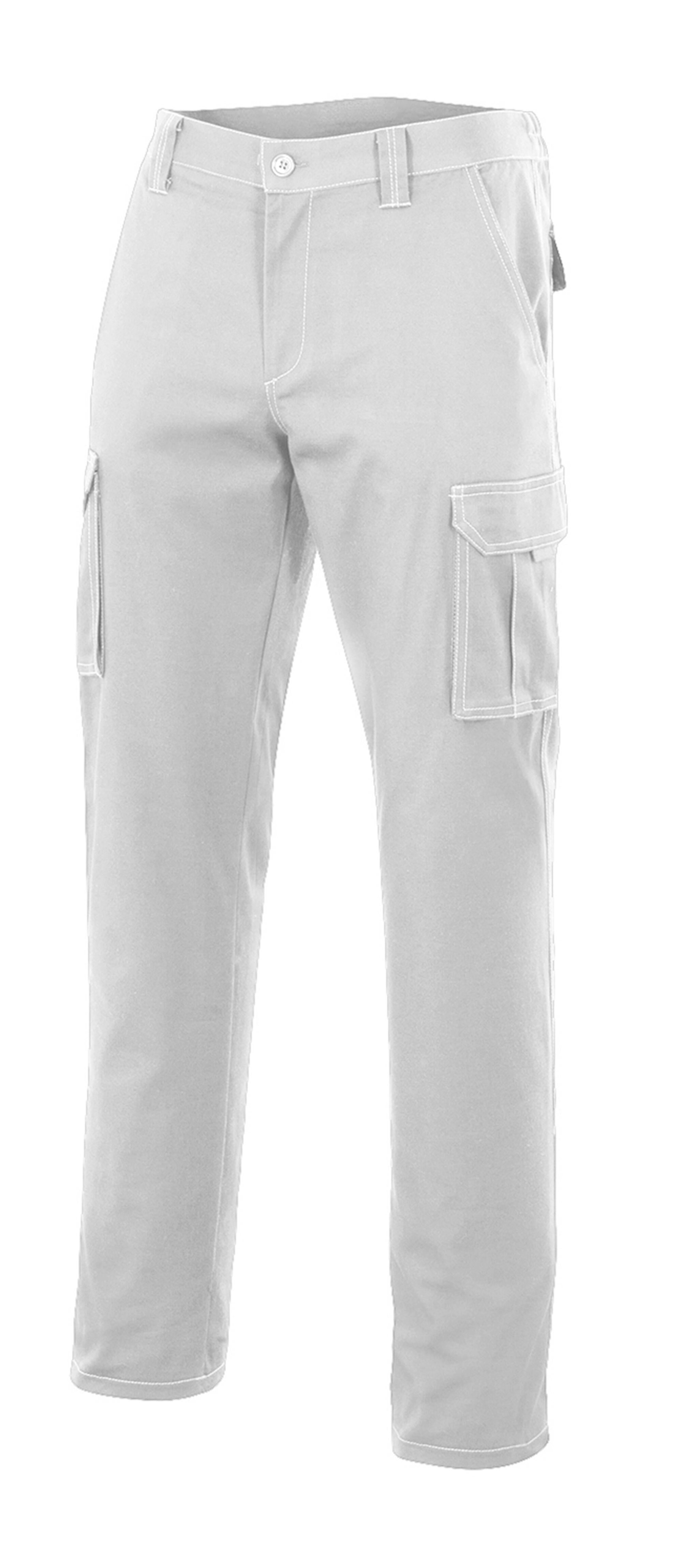 Pantalones largos detrabajo, multibolsillos, resistentes, rodilla  reforzada, gris/amarillo talla 54/56 xxl