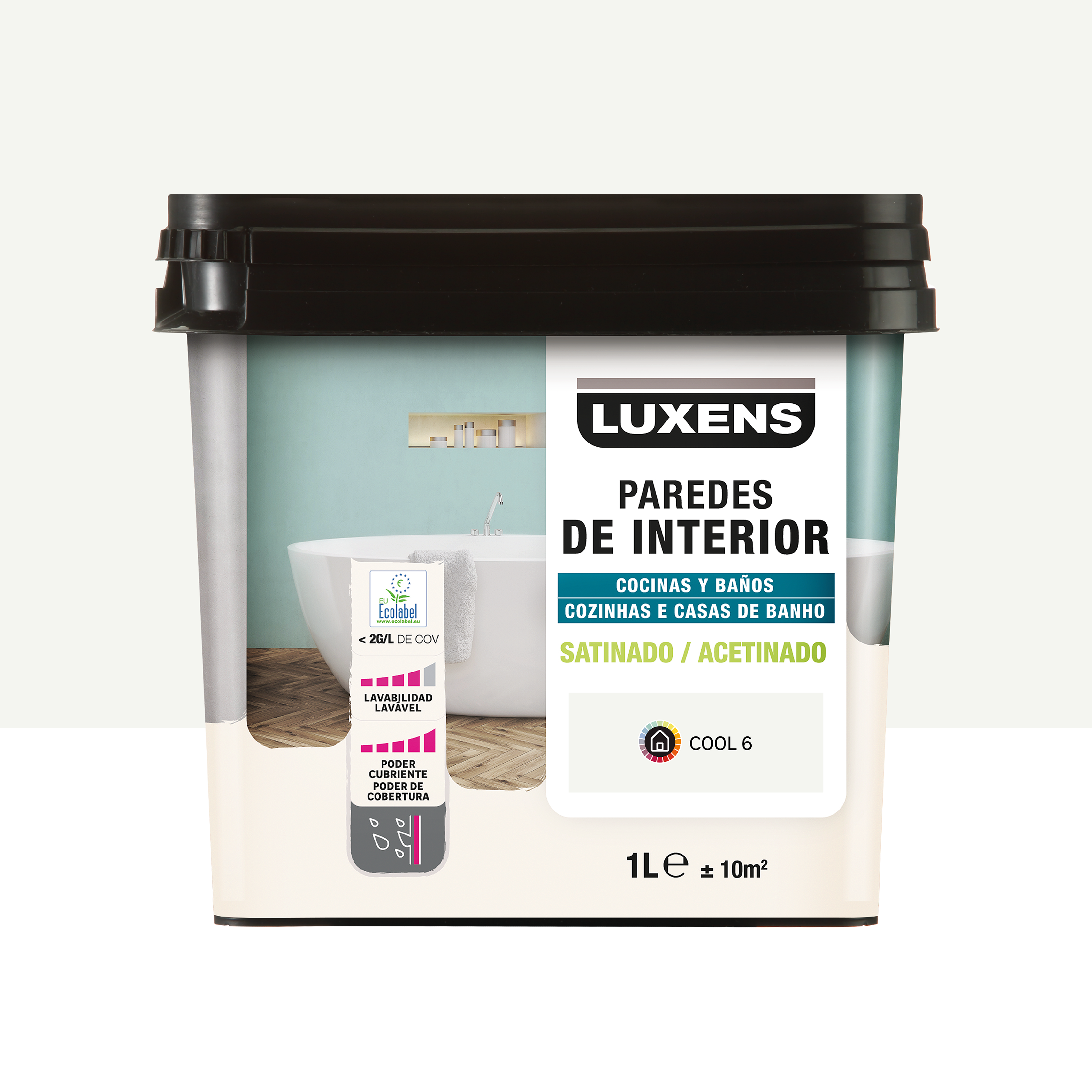 Tinta de interior decorativa LUXENS MATE 4L COOL 2