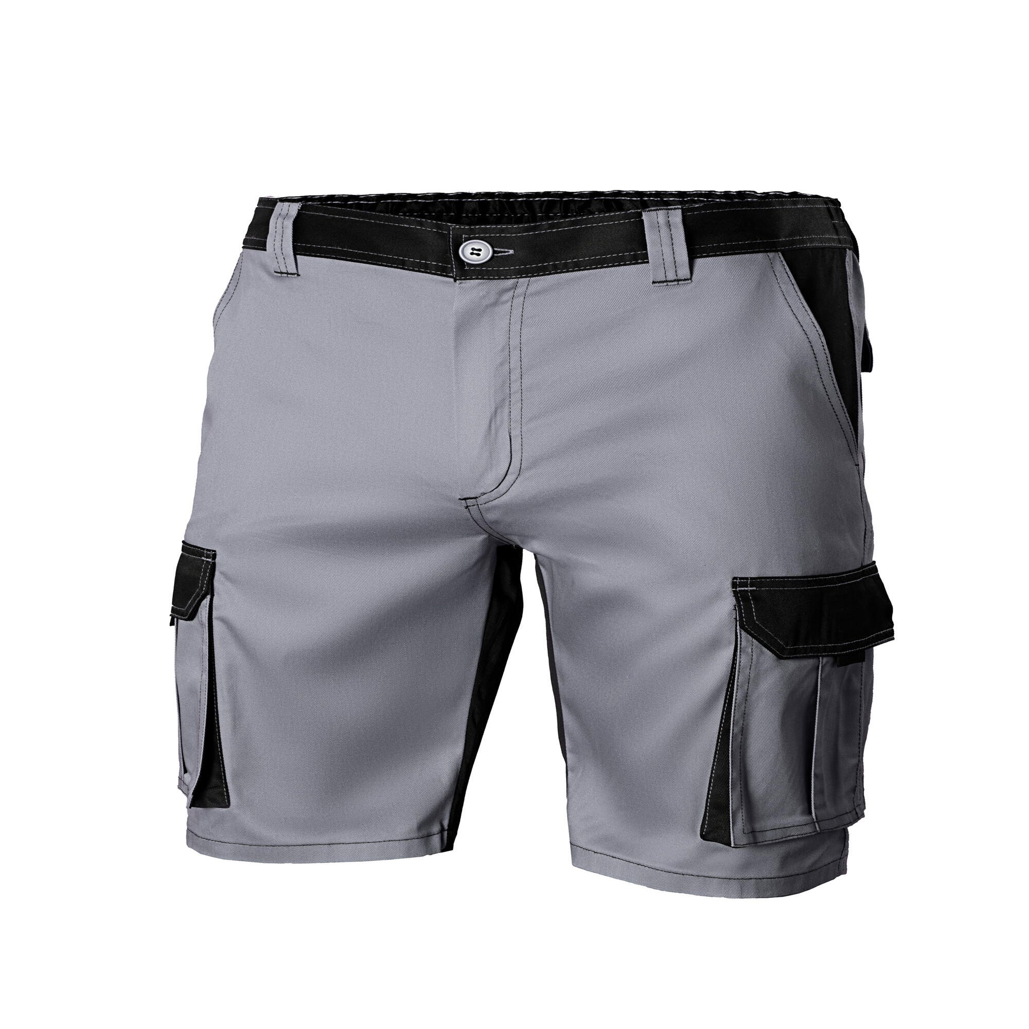 Pantalones cortos detrabajo, multibolsillos, resistentes, gris/amarillo  talla 38/40 s