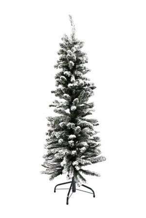 Árvore De Natal Floque Verde Com Efeito Neve 150cm