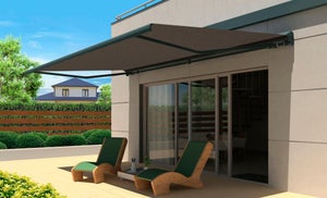 Ripley - TOLDO VERTICAL CON MANIVELA BLANCA 290X240CM