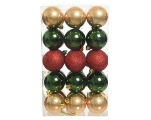 Conjunto de enfeites de natal, decoração de enfeites de árvore de natal,  topper de árvore de natal, decoração de árvore de natal com cabide, 60 peças