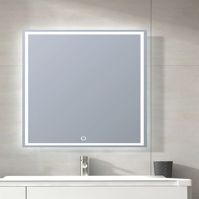 Espelho de casa de banho led 120×70cm + anti-embaciamento