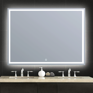 Espelho de casa de banho Cassiopeia com iluminação LED decorativa, diâmetro  60 cm, AC 230V 50Hz, 20 W + 12 W, Alumínio e Vidro