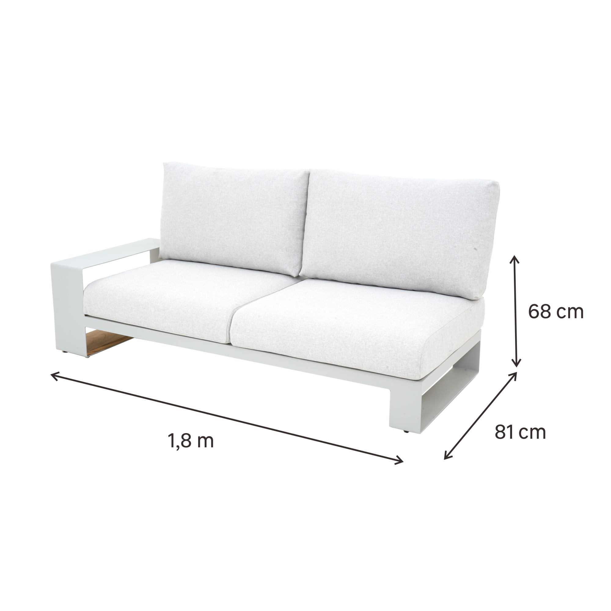 Sofá de alumínio NATERIAL SURREY BRANCO Leroy Merlin