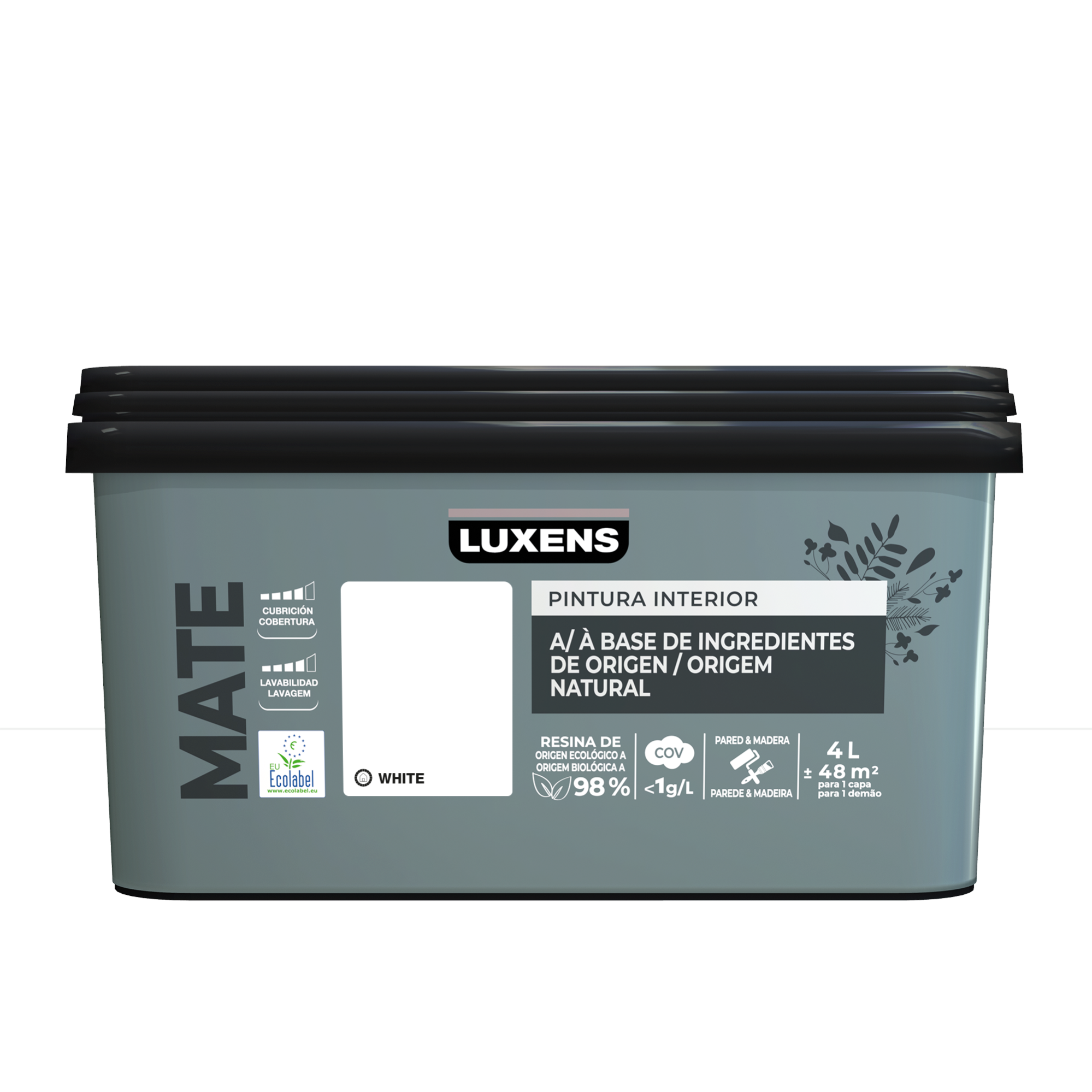 Tinta de interior decorativa LUXENS MATE 4L COOL 2