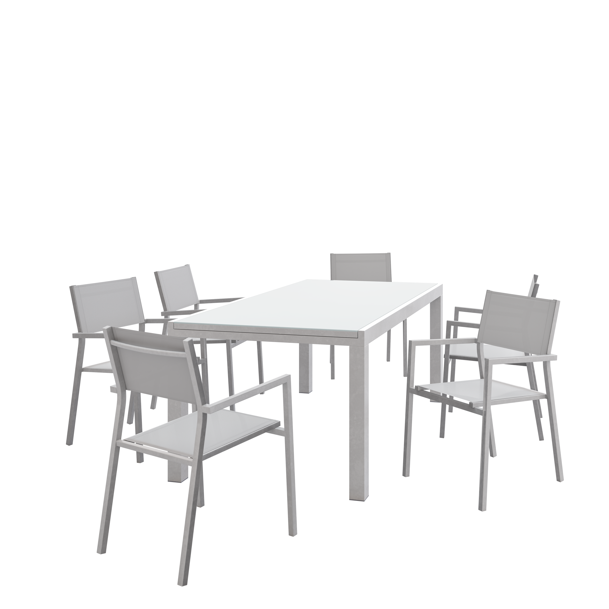 Mesa de alumínio NATERIAL LYRA II 180/260X96CM BRANCO Leroy Merlin